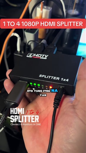 4-Port HDMI Splitter for 1080p HD Home and Gaming Setup