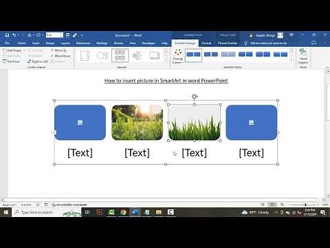 How to insert picture in SmartArt in word PowerPoint