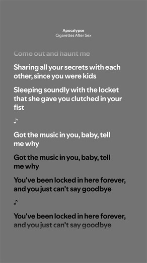 Apocalypse - Cigarettes After Sex (Lyrics)
