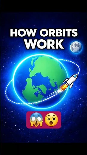 How Orbits REALLY Work (In 30 Seconds) 🚀 #orbit #earth #moon #nasa