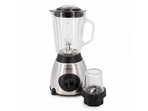 Homstar Μπλέντερ με Γυάλινη Κανάτα 1.5 lt 1000W Ασημί HS-GIB 1.5