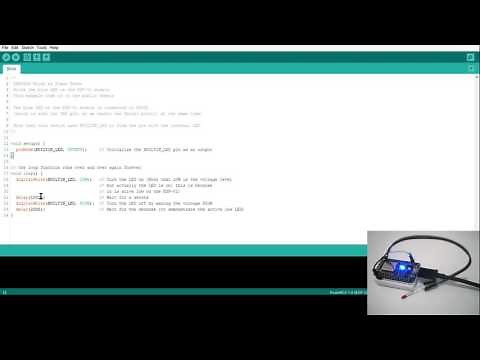 How to program ESP8266 ESP 12E NodeMCU using Arduino IDE getting started with LED blink