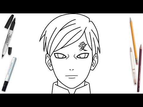 How To Draw Gaara Easy Step By Step | Boruto Drawing Tutorial