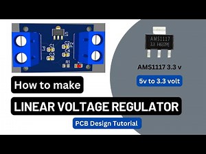 DIY Linear Voltage Regulator Tutorial: AMS1117 3.3V | EasyEDA Circuit to PCB Conversion