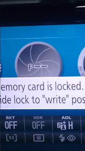Memory card is locked Nikon 5300d cemera | slide lock to write position