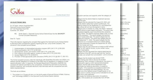 Gwinnett County Public Schools ordered to retrain staff after failing to follow IEP