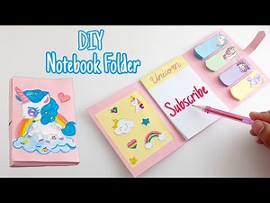 DIY unicorn NOTEBOOK FOLDER Organizer back to SCHOOL /how to make folder organizer / Diy organizer