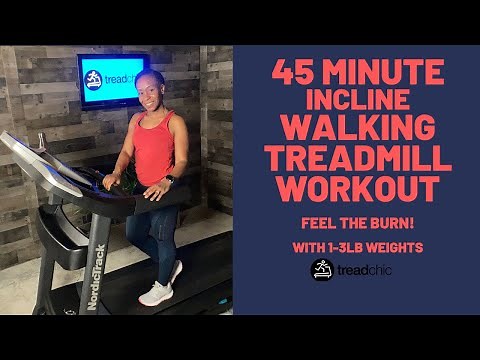 45 Minute Incline Walking Treadmill Workout (Walking Video #7) #treadmill #walking #cardio #fatburn