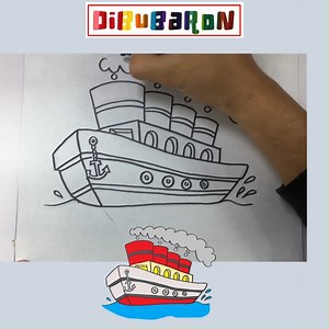como dibujar el titanic | Dibujos faciles | DibuBaron