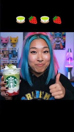 🍓🍵 Trying the VIRAL Strawberry & Matcha Starbucks STRATO!