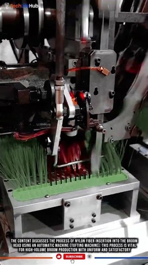 Innovation Automatic Broom Machine: Fast, Strong Nylon Fiber Insertion, Satisfying Result #tech