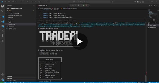 #codealpha #java #stocktradingplatform #internship #programming #softwaredevelopment #oop #maven #learning #opensource | Ragul S