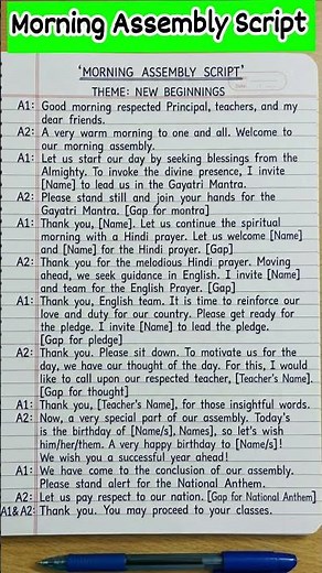 Easy Anchoring Script for School Assembly 🏫 | Best Anchoring Script| Step by Step Guide