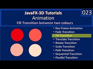 Animation | Fill Transition | JavaFx 3D Tutorials #23