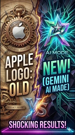 I asked Gemini AI to redesign the Apple logo… 😳 #ai #branding #graphicdesign