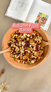 11K views · 37 reactions | Autumn Fruit Salad with a Tangerine Pumpkin Spice Dressing from The Salad Lab Whisk Toss Enjoy Book with apples, pears, fuji persimmons, pomegranate arils, tangerines, dried cranberries and candied pecans perfect for holiday gatherings #fruitsalad #holidayrecipe #autumnvibes #pumpkinspice #thanksgiving #yum | The Salad Lab | Facebook
