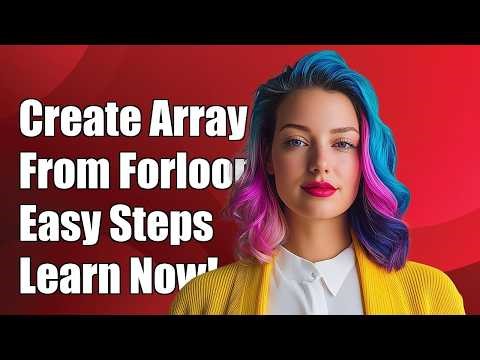 How do I create an array from a forloop?