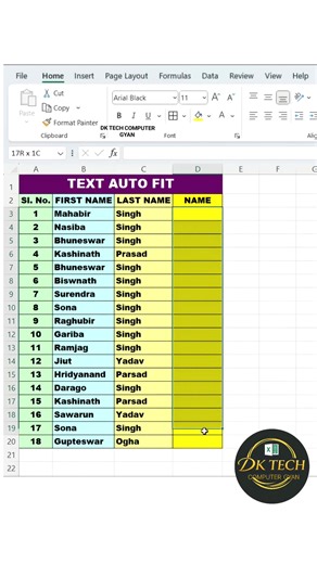 Cell Auto Adjust in exel | AutoFit Cell in exel Trick 💥💯🚀 #exceltips #excel #fblifestyle #trend #shorts | DK TECH Computer GYAN
