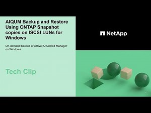 Active IQ Unified Manager 9.9 Backup and Restore