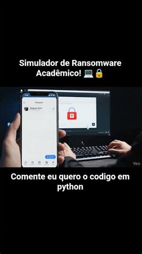Simulador de Ransomware Acadêmico! 💻🔒 #Ransomware #Ciberseguranca #Python #Tkinter #EthicalHacking