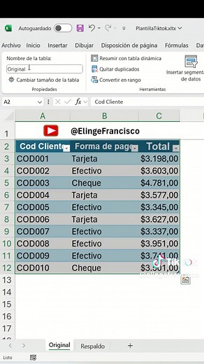 Ingreso automático de datos entre hojas en Excel