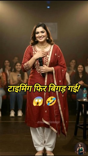 पत्नी की इस आदत से हर बार बिगड़ जाती है टाइमिंग! 😂🤣 Nisha Standup Comedy #standupshorts #comedy