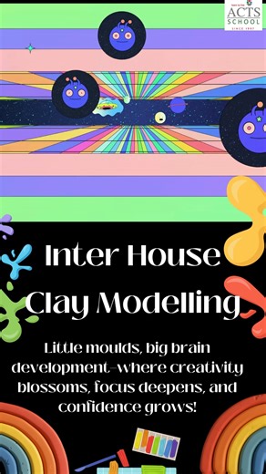 ACTS School (ICSE & ISC) on Instagram: "✨ A splash of colour, creativity, and joy! ✨ Our Inter-House Clay Modelling Competition was successfully completed, with enthusiastic participation from our KG to Grade 3 students. 🌈 Through little moulds and big ideas, this hands-on activity helped nurture brain development, creativity, focus, and confidence, making learning truly joyful and meaningful. 💫 #LittleHandsBigIdeas #ClayModelling #YoungCreators"