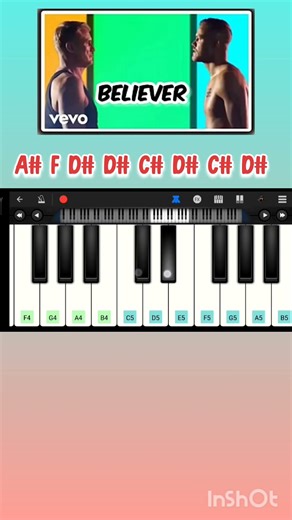 Believer Piano Tutorial #viral #viralreels #viralvideo #video #viralshorts #shorts #song #trending