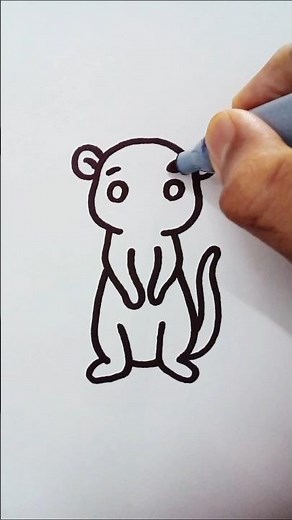 How to Draw a Meerkat | Easy Meerkat Drawing #shorts