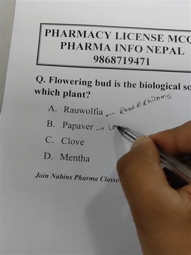 Nepal Pharmacy Council License Exam Preparation – New Batch Open! 👨‍🏫 By Nabin Bista 📞 Join Now: 9868719471 (Message/Call) 🚀 नेपालको No. 1 Pharmacy Learning Platform 📚 What You Get: ✅ Daily Live Classes ✅ एक पटक भर्ना भएपछि परीक्षा सम्म पढ्न पाइने ✅ FREE Recorded Videos ✅ Past Question Collection (Exam Focused) ✅ Weekly Mirror Exams (Real Exam Pattern) ✅ Daily Practice Tests ✅ High-Yield PDF Notes ✅ Full App Access ✅ Computer-Based Exam Preparation 💡 Structured, Exam-Oriented Preparation f