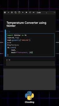 Temperature Converter using tkinter in Python