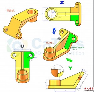 SolidWorks练习题建模篇第50题3D08_L01带答案视频