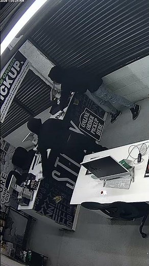 Wild video shows burglar going up in flames while trying to torch cannabis dispensary #shorts