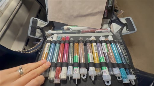 I love this beading travel bag. I switched out the bead mat, added my sticker. a friend recommended it. It’s fun to bead at basketball practice now and doctor’s appointments 😆🌟 | Tundra Flower Designs LLC