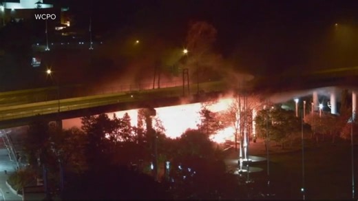 Massive fire shuts down Cincinnati Ohio Bridge, causing structural damage