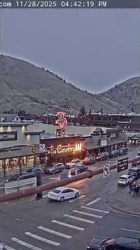 SeeJH.ai: Sunset at #JacksonHole Cache Street - Nov 28, 2025 #Timelapse