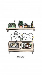 Helping hand 🖐️🍞🧑‍🍳 Made using @procreate on iPad Pro #coupleart #cuteart #animation | KennysGifs