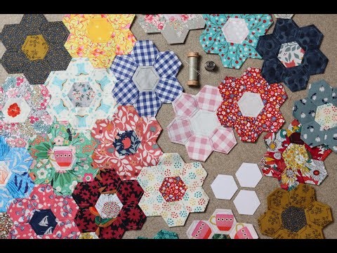 Ep 30 EPP Hexagon Flower Quilt update | Sewing Vlog