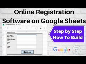 Google Sheets Online Registration: How to Create using Google Apps Script