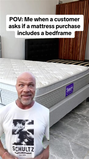 When a customer wants a bedframe for free 😅😅 #mattress #bedframe #free