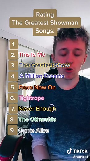 Ranking the Songs of The Greatest Showman