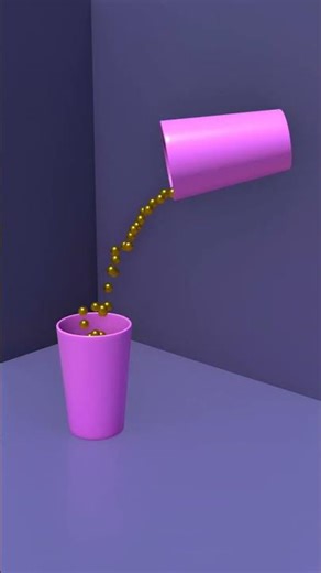 Gold Ball Pouring Into Glass #satisfyingvideo #goldball