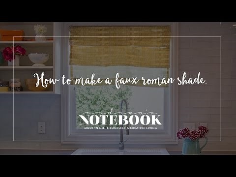 Learn How To Make a Faux Roman Shade In 10 Minutes! No Sewing Machine!