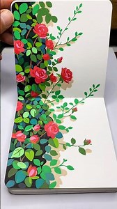 Half Dark Half Light Rose Painting 🌹 | Acrylic Painting on Paper | Satisfying Art Idea