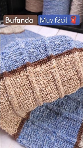 🧶 El Punto MÁS FÁCIL para Tejer una Bufanda | Dos Agujas