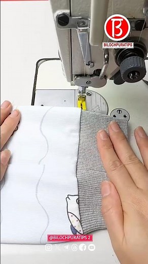 Ribbed cuff splicing Sewing Tutorial