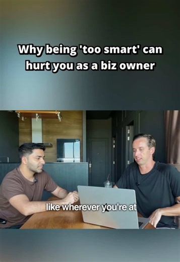 Sometimes the smartest people never start because they overthink everything. “You should just be medium smart to be successful” because then you execute without hesitation. Anyone can become a business owner with enough motivation and work.