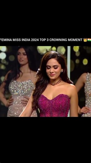 Femina Miss India 2024 top 3 crowning moment👑 🇮🇳#missindia #feminamissindia