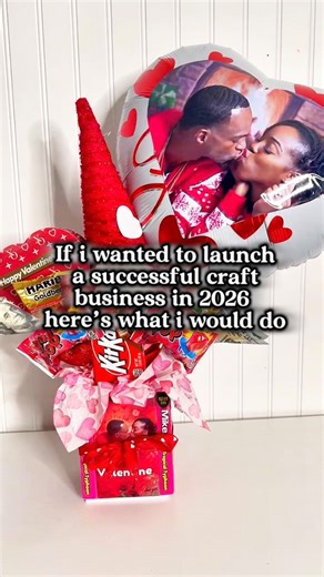 If I wanted to launch a successful craft business in 2026, here’s exactly what I’d do step by step. ✅1. Pick ONE theme. Stop trying to sell everything at once. Focus on one season. Since Valentine’s Day is coming up, I’m choosing Valentine’s only. ✅2. Choose your top 3 crafts for that theme. Not everything. Just three. For Valentine’s, I’d start with balloon candy boxes, jumbo Valentine cards, and Valentine party favors. ✅3. Go to ChatGPT and use THIS prompt. (Screenshot this) “Hey ChatGPT, I am