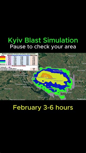 Ukraine Kyiv 3rd simulation, After a nuclear bomb. Київ, 3-тє моделювання, Після ядерної бомби.